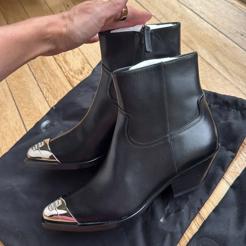 NWT Givenchy Women's Black Western Ankle Boots - size FR 36 - Picture 11 of 12